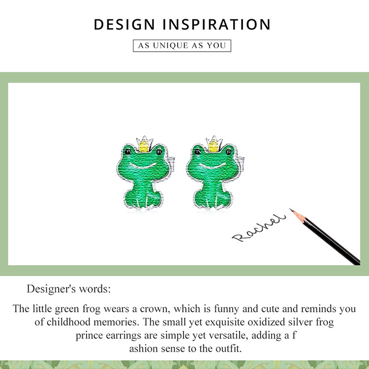 BAMOER Bông Tai bạc 925 HìNh ẾCh ĐíNh Đá ThờI Trang Cho Nữ SCE1380