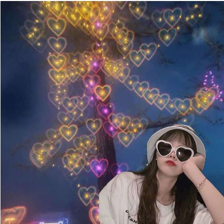 Mắt Kính Hiệu Ứng Đặc Biệt Hình Trái Tim Lâu Trôi Thời Trang