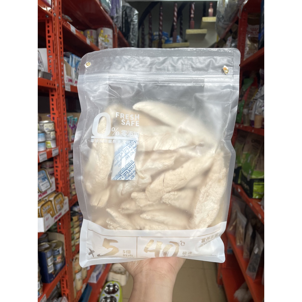 Snack Ức Gà Sấy Khô 200g - 500g- Đồ ăn vặt cho mèo nguyên chất