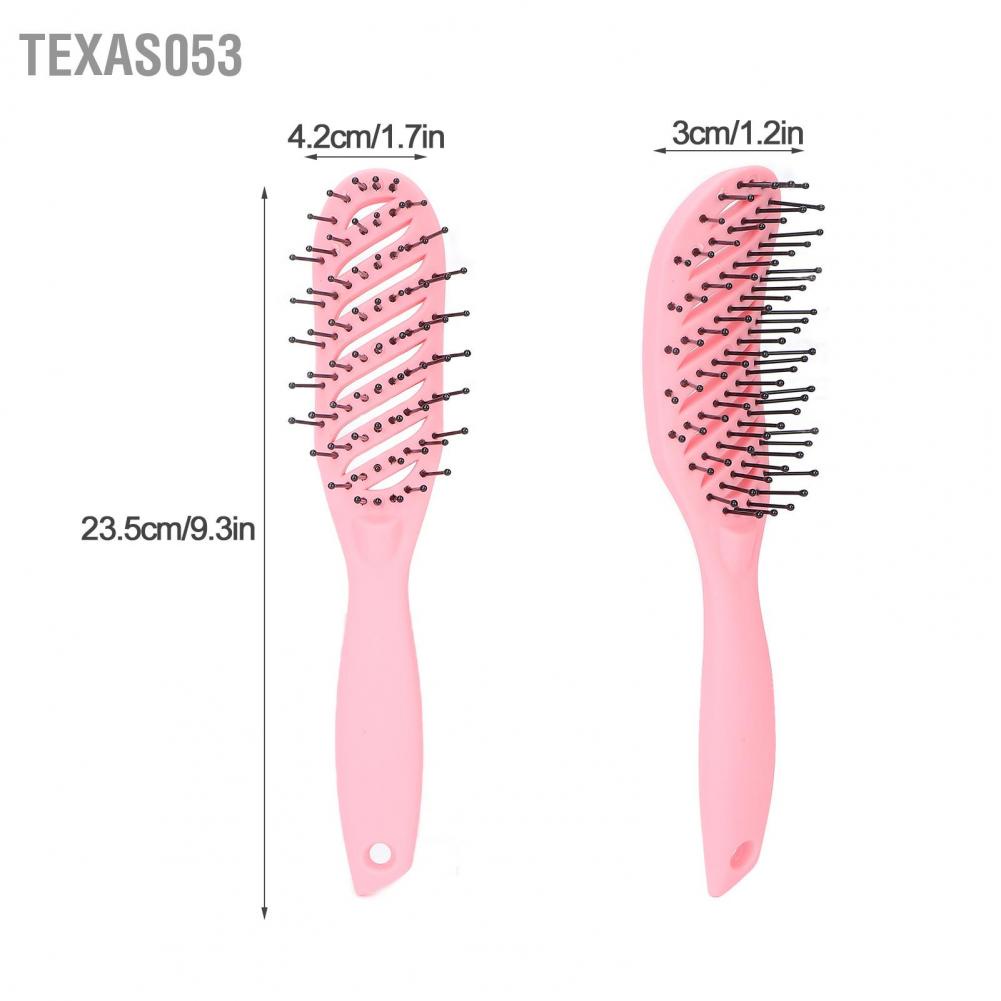 Texas053 Lược chải tóc Meniscus ướt và khô nylon tạo kiểu Làm massage