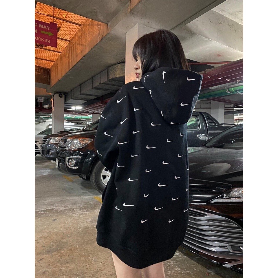 Áo hoodie nỉ bông in chữ NI full logo [FREESHIP] Áo nỉ nam nữ form thụng chất nỉ cotton dày dặn liền mũ 2 lớp GUU | BigBuy360 - bigbuy360.vn