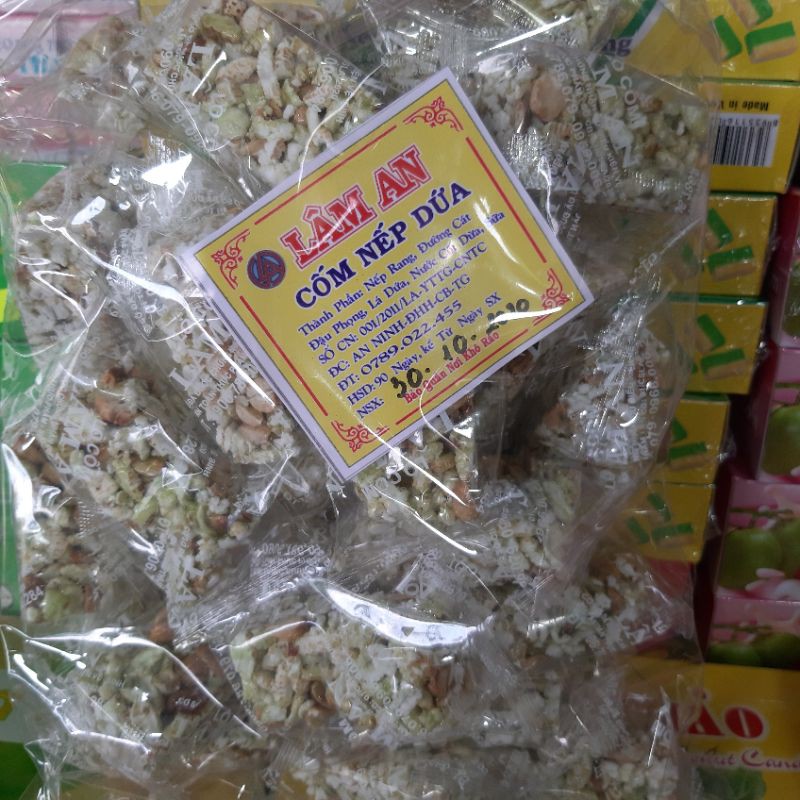 Cốm nếp dứa Lâm An bịch 500g