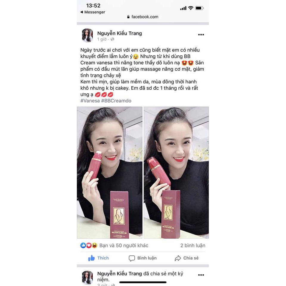 KEM NỀN BB ROLER CON LĂN VANESA CAO CẤP TẶNG MASCARA | BigBuy360 - bigbuy360.vn