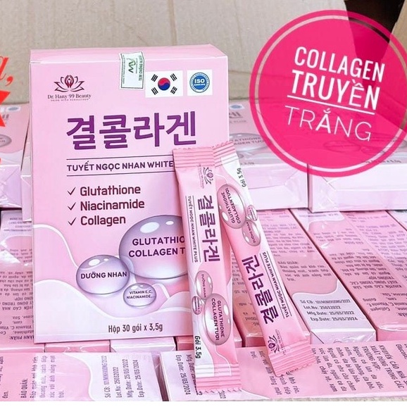 Bột uống collagen trắng da Tuyết Ngọc Nhan WHITE PLUS mờ nám giảm tàn nhang chống lão hóa