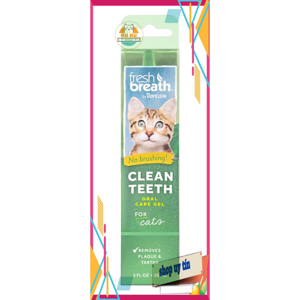 [DỄ SỬ DỤNG, CẦN THIẾT CHO MÈO, KHÔNG CẦN BÀN CHẢI] Gel làm sạch răng miệng cho mèo Clean Teeth - 59ml