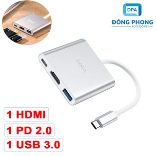 Hub Chuyển Cổng Type C Ra USB 3.0 , HDMI & PD 2.0 Hoco HB14 Chính Hãng
