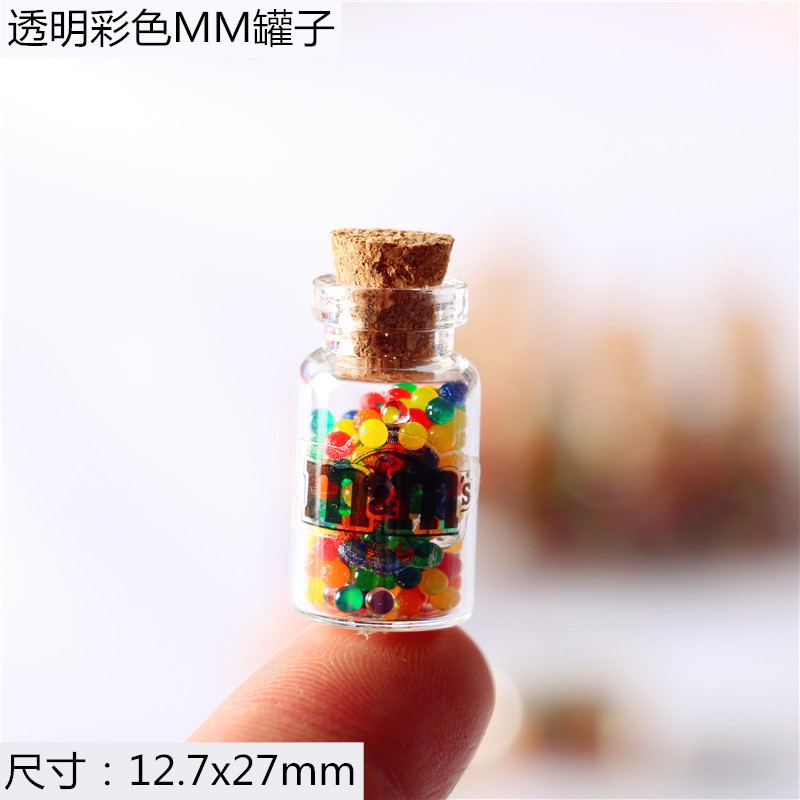 Lọ thủy tinh mini đựng kẹo nhựa trang trí nội thất mô hình tỷ lệ 1:12
