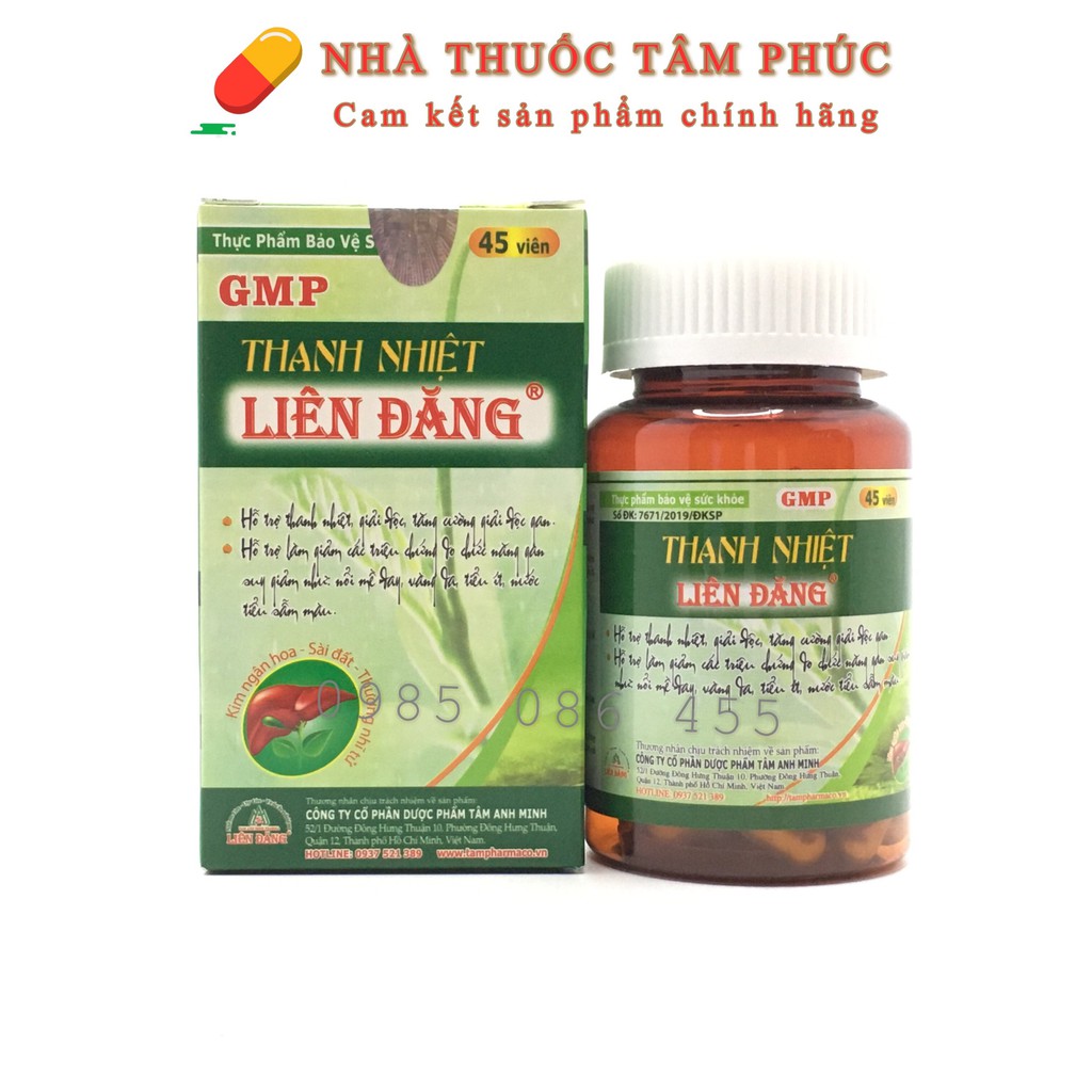 Thanh Nhiệt Liên Đăng - Giúp thanh nhiệt, mát gan, giải trừ độc tố (Hộp 45 viên)