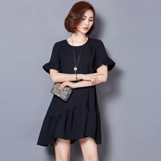 Đầm suông đuôi cá tay bèo 