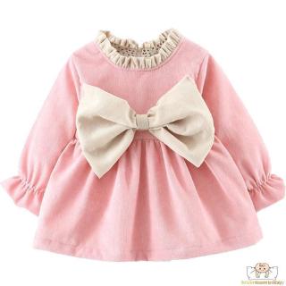 Đầm Nhung Bé Gái Cột Nơ