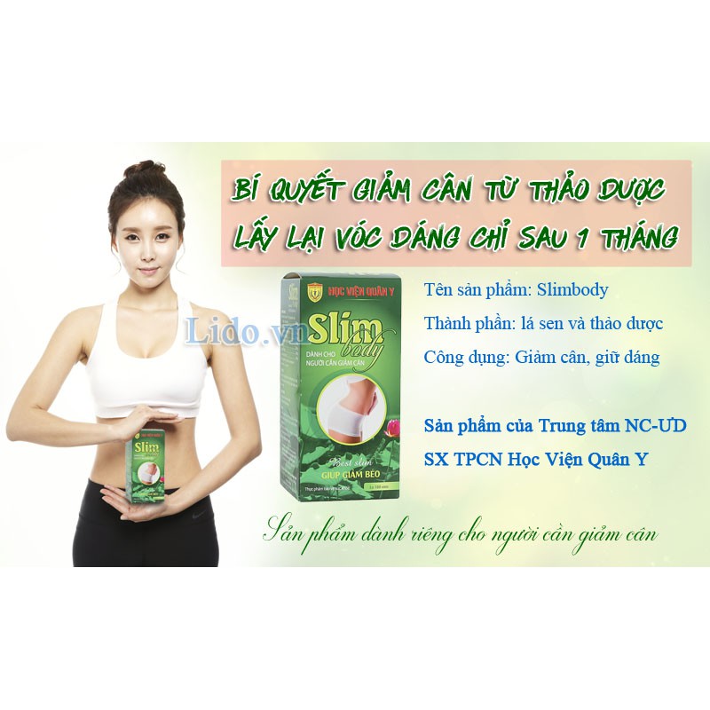 Viên uống GIẢM CÂN Slimbody / Học Viện Quân Y | BigBuy360 - bigbuy360.vn