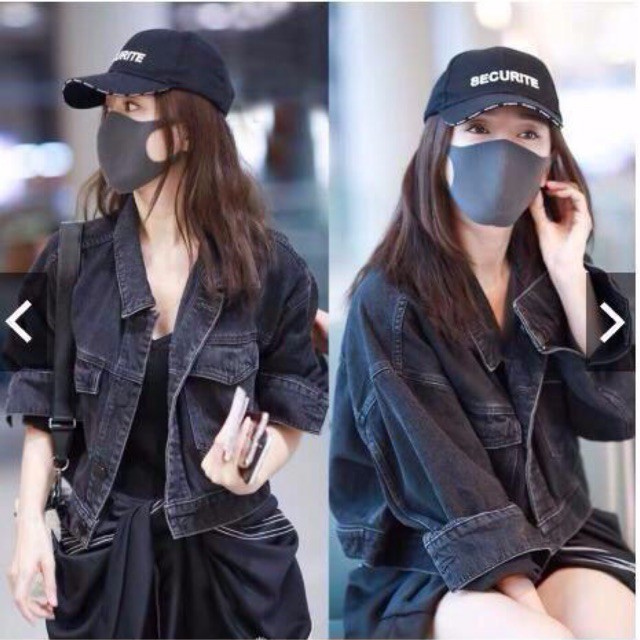 [Mata] Áo khoác jean nữ đen trơn túi trước form vừa freesize dưới 58Kg MK09
