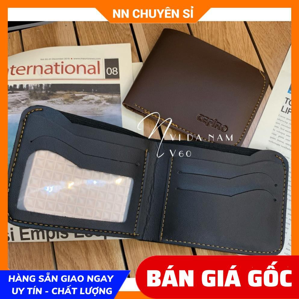 VÍ DA NAM CỰC SANG V60 ⚡100% ẢNH THẬT⚡ VÍ NAM DÁNG NGẮN - VÍ NAM GIÁ RẺ