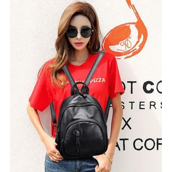 Ba Lô Da Mini Mềm Mại Phong Cách Hàn Quốc Dễ Phối Đồ Thời Trang Cho Nữ
