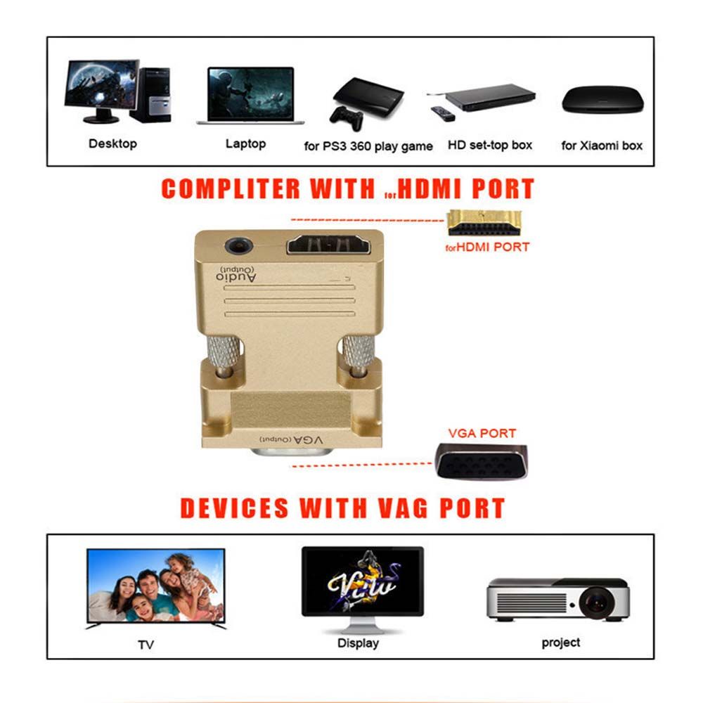 Bộ chuyển đổi HDMI sang VGA 1080P TV Box MALCOLM chất lượng