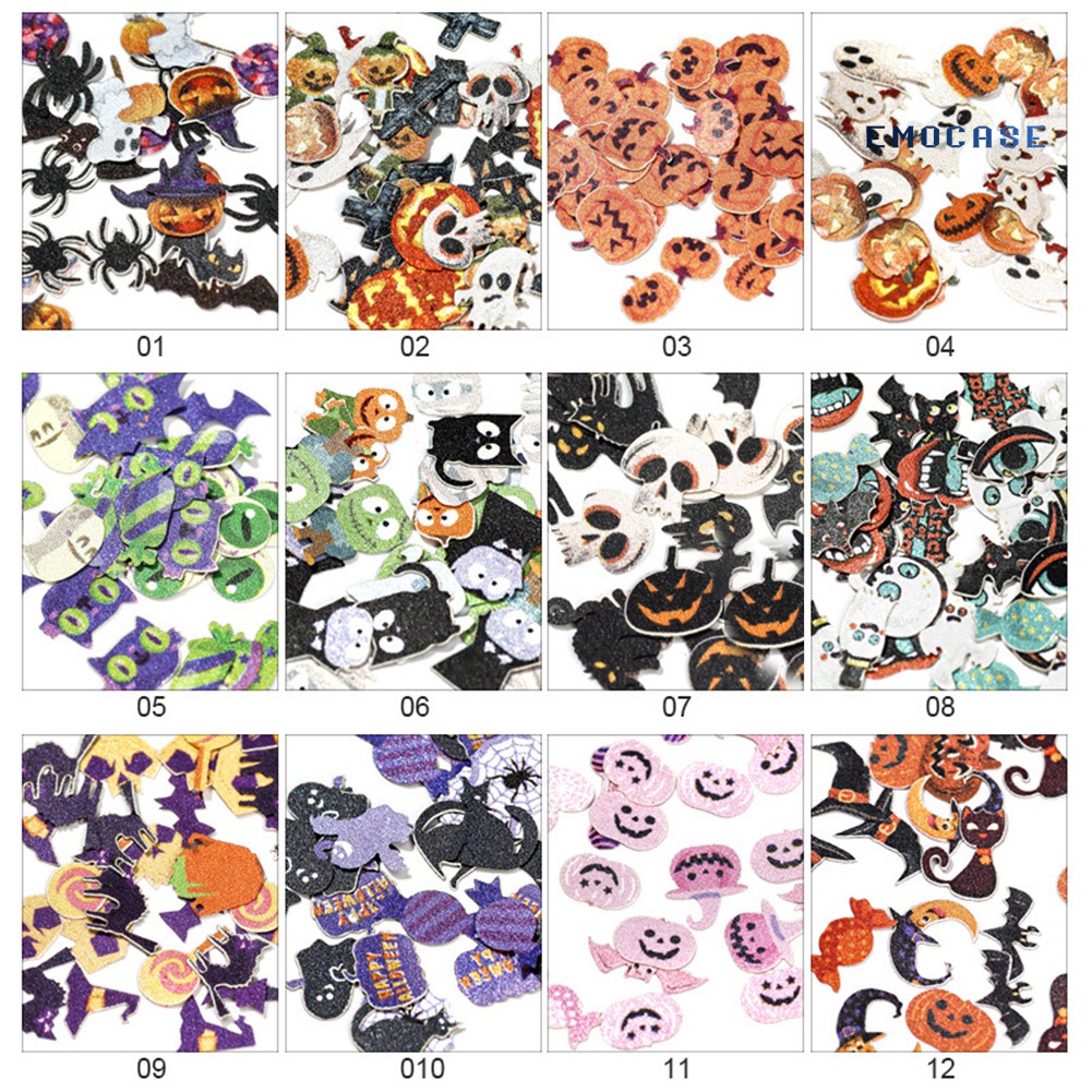 Miếng Dán Trang Trí Móng Tay Chủ Đề Halloween Nhiều Màu