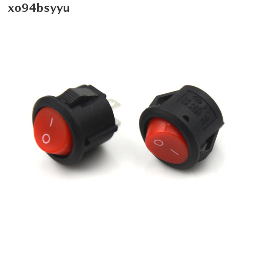 Set 10 Công Tắc Tròn Mini 2 Chấu ON-OFF 3A / 250V Đường Kính 16mm Xo94Bsyu