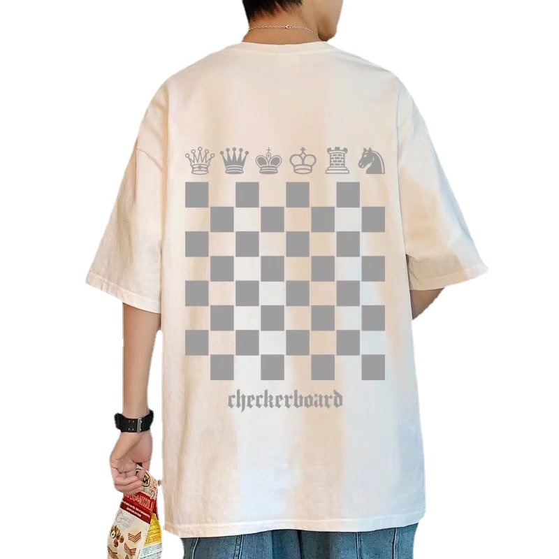 Áo Thun Dáng Rộng In Họa Tiết Phong Cách Hip Hop Đường Phố Hàn Quốc Thời Trang Mùa Hè Cho Nam Và Nữ M-8XL