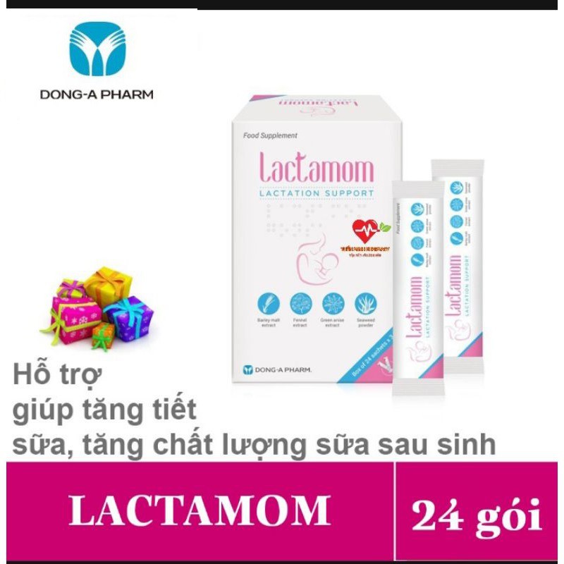 Cốm lợi sữa Lactamom |Hỗ trợ tăng tiết sữa và lợi sữa ngay sau khi sinh và trong suốt thời gian cho con bú (Hộp 24 gói)