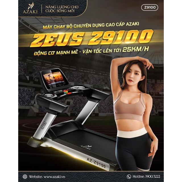 Máy chạy bộ chuyên dụng cho phòng Gym Azaki Zeus Z9100