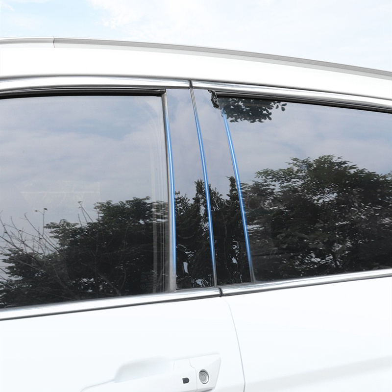 Miếng Dán Trang Trí Cửa Sổ Xe Hơi BMW- 5 Series F10 2011-2017 Bằng PC Màu Đen