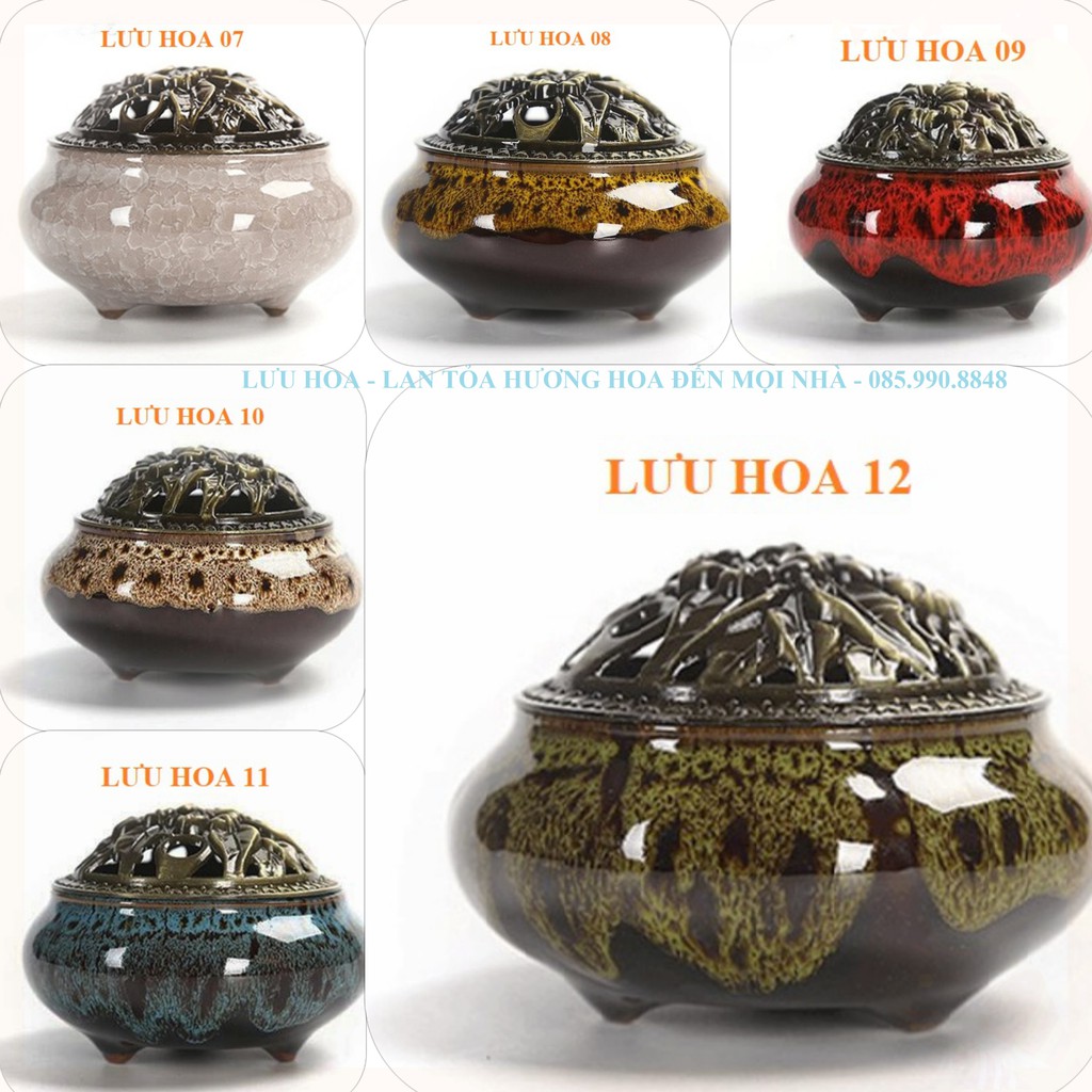 Trầm hương , Lư đốt trầm men rạn ngọc, Lư xông trầm cao cấp