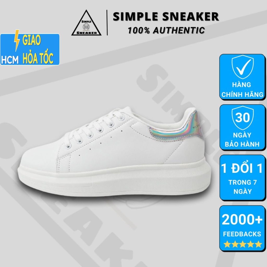 Giày Domba Sneaker Thể Thao Nữ 💙FREESHIP💙 Domba High Point Gót Hologram Chính Hãng- Giày Domba Hàn Quốc- Simple Sneaker