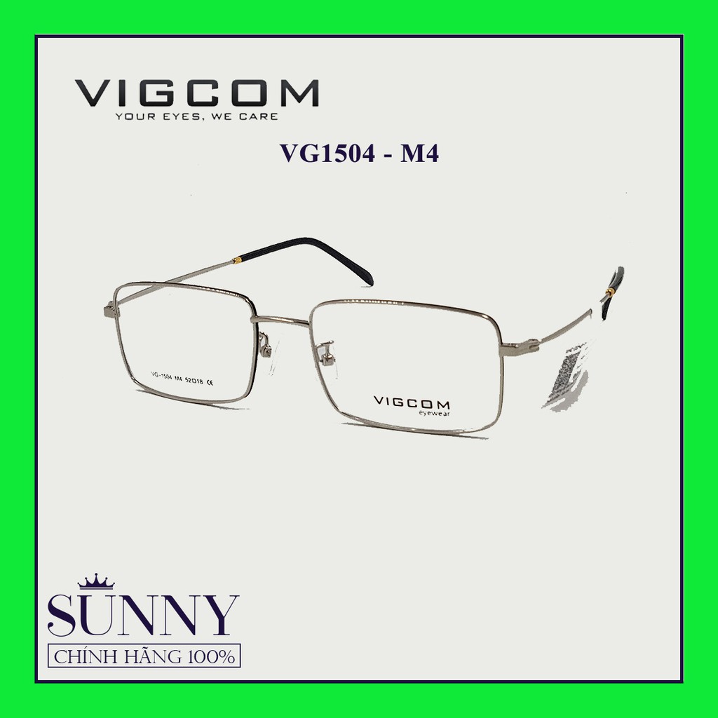 Gọng kính thời trang Vigcom VG1504 (9 mẫu) chính hãng, thiết kế dễ đeo bảo vệ mắt