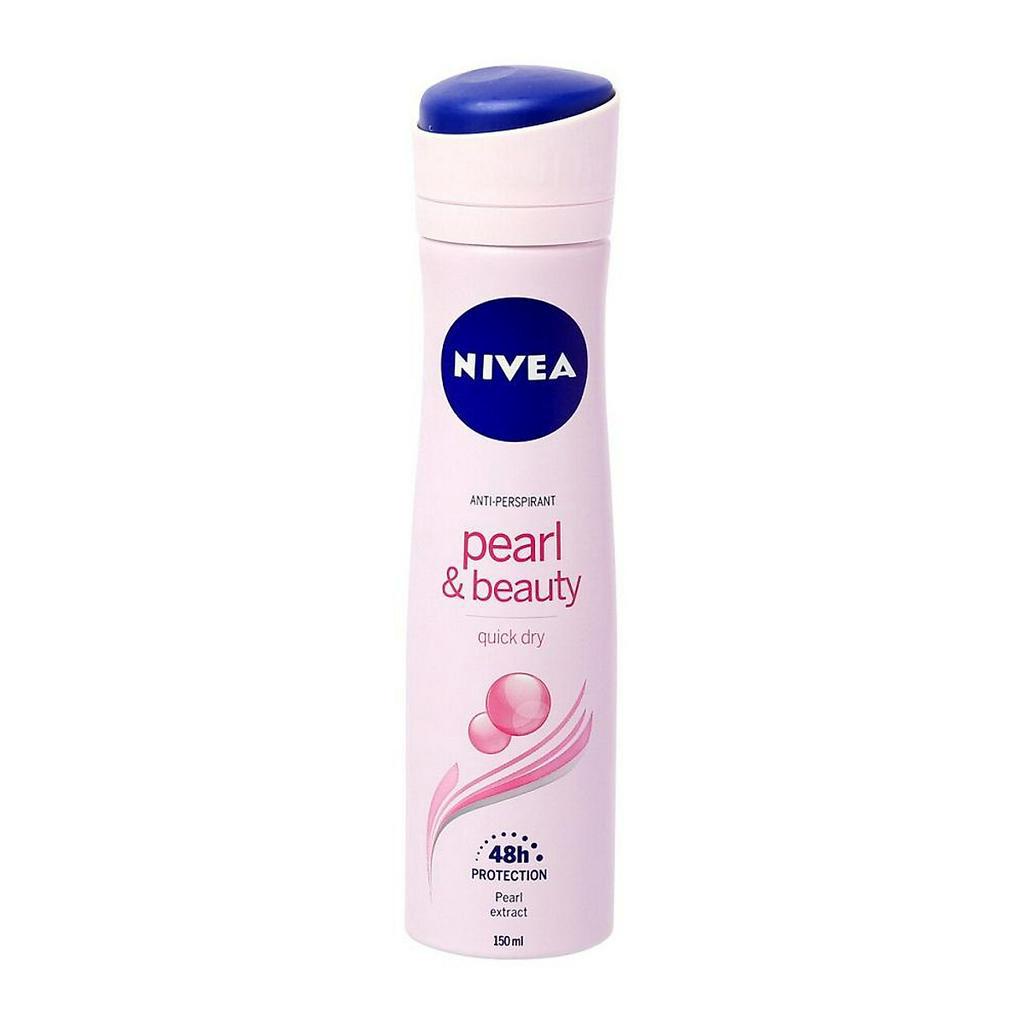 Combo 2 Chai Xịt Ngăn Mùi NIVEA Pearl &amp; Beauty Dưỡng Sáng Da Đẹp Quyến Rũ 150ml