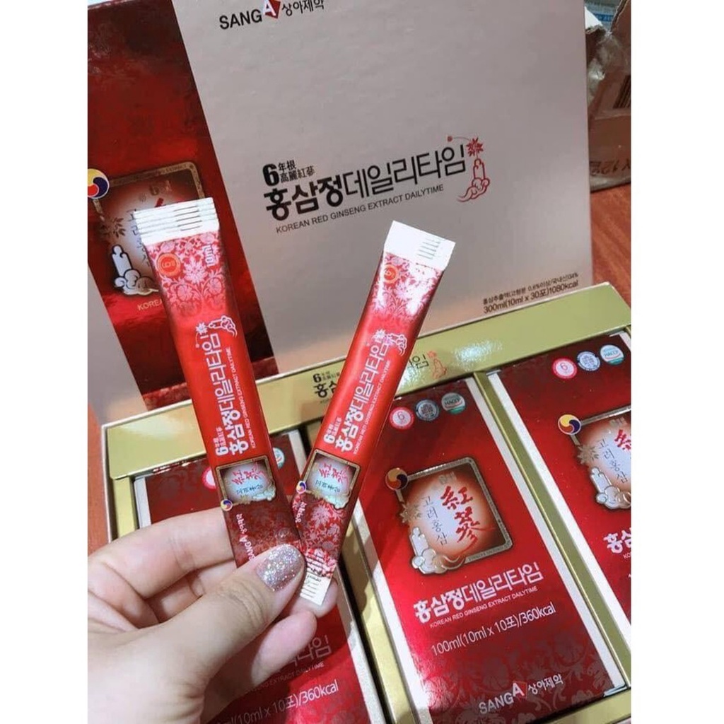 NƯỚC HỒNG SÂM NGƯỜI LỚN SANGA🍷 KOREAN RED GINSENG EXTRACT DAILYTIME sản phẩm nước hồng sâm 6 năm tuổi