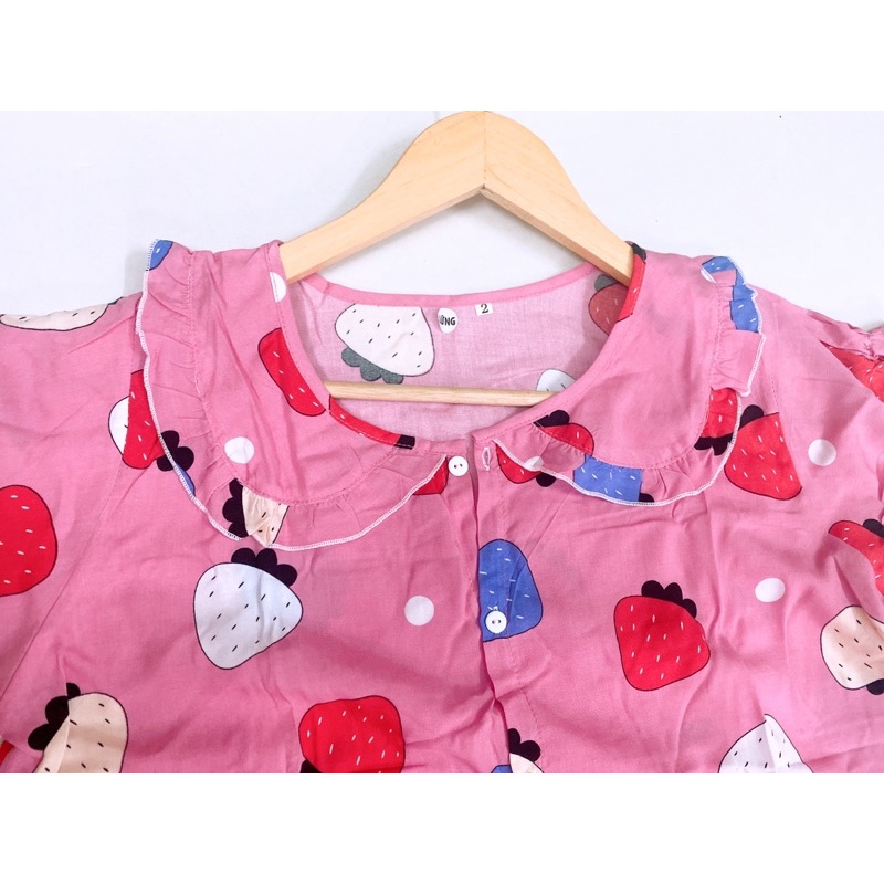 Bộ Tole Tay con cổ sen cài nút giữa 50-78kg