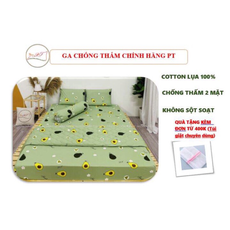 Ga giường chống thấm 2 mặt chính hãng PT chất liệu cotton lụa siêu mềm mịn, không hầm bí, không sột soạt đủ size, mẫu | BigBuy360 - bigbuy360.vn
