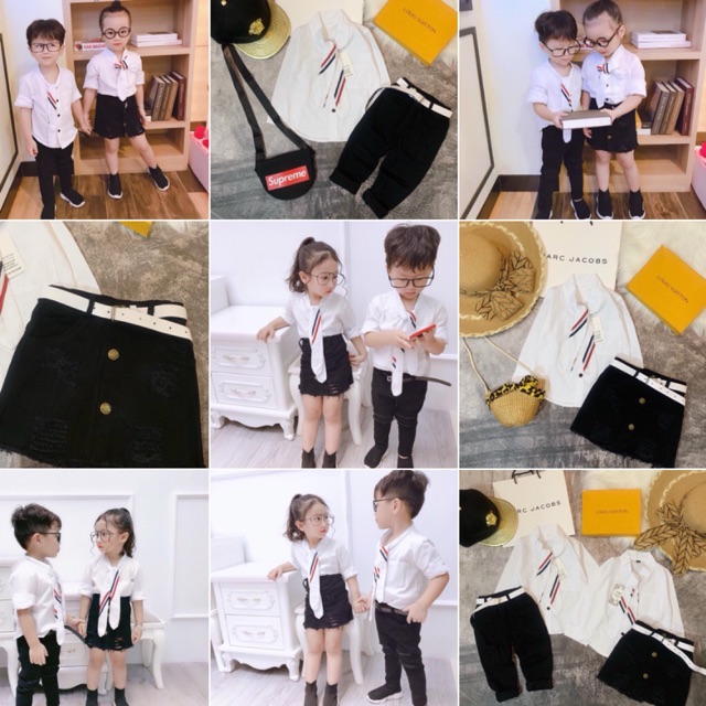 Bộ cà vạt sành điệu hot hit cho bé trai bé gái - BCV