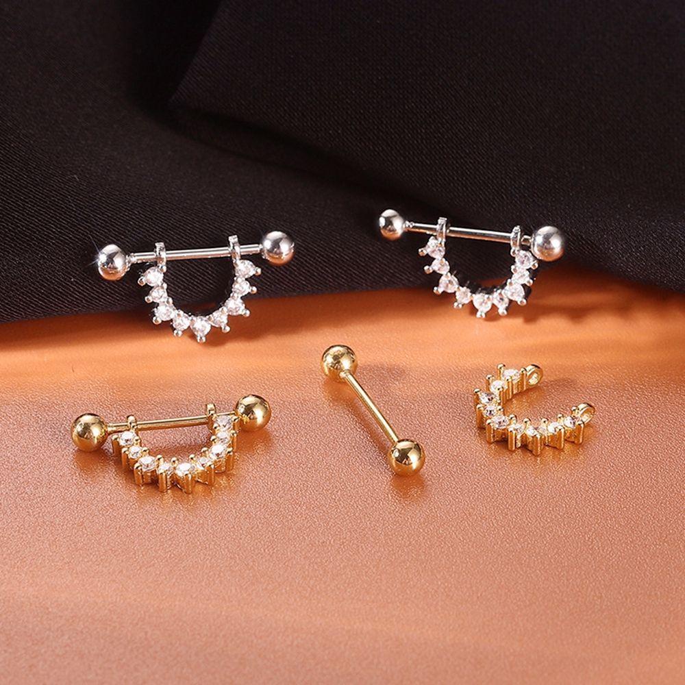 Khuyên Tai Hình Chữ U Đơn Giản Phong Cách Hàn Quốc|Khuyên Tai Hợp Kim Hình Chữ V Cá Tính