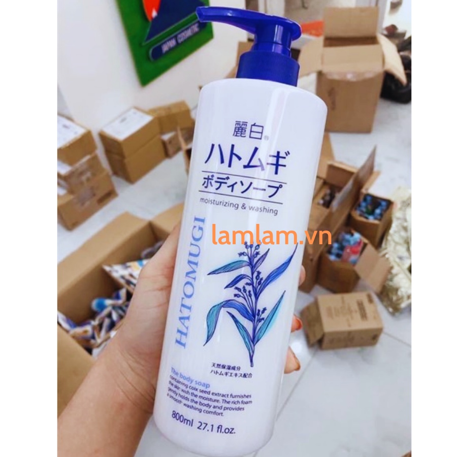 Sữa tắm dưỡng da Hatomugi moisturizing washing 800ml