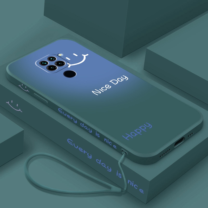 Ốp Điện Thoại Silicon Mềm Siêu Mỏng Phối Màu Tương Phản Hình Mặt Cười Chống Sốc Cho Redmi note 9 note 9s 9pro
