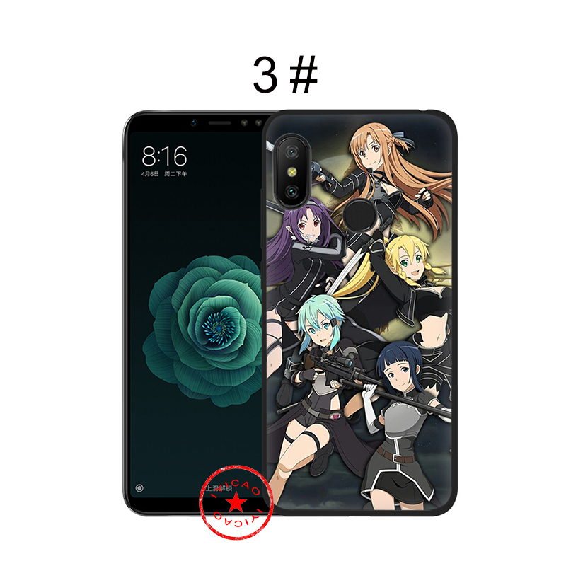 Ốp Điện Thoại Mềm Họa Tiết Sword Art Online 2 Ablu150 Cho Xiaomi Mi 9 8 6 Se Pro Lite Mix 2s Max 3 Mi9 Mi8