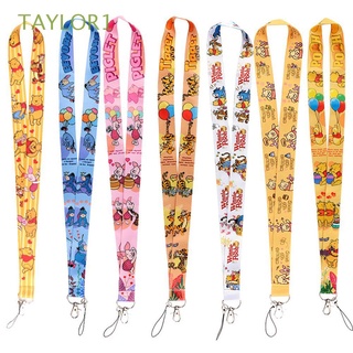 TAYLOR1 Fashion Winnie the Pooh Lanyard Anime Neck Straps Phone Rope Pendants Key Rings Keychain Hang Rope Gifts ID Badge Holder Keyring Lariat Piglet Phone Strap