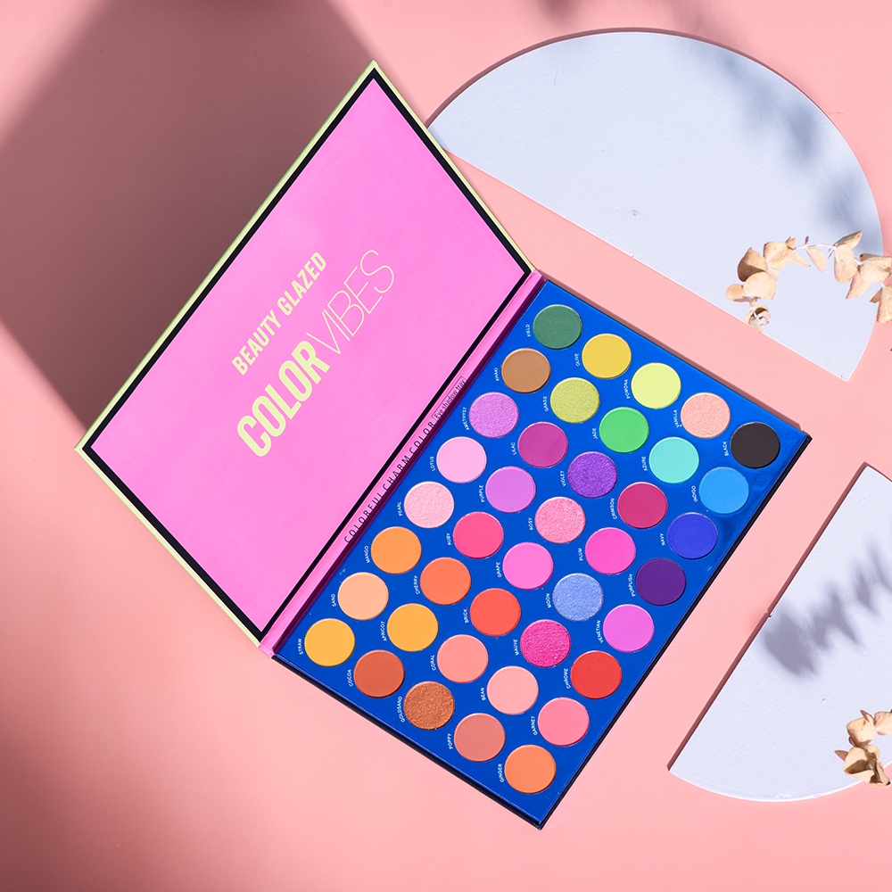 Bảng phấn mắt Beauty Glazed Color Vibes 40 màu lì và nhũ lấp mới