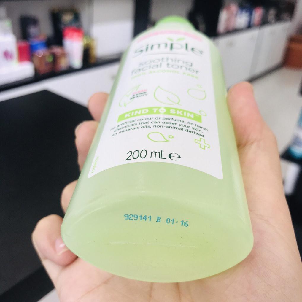 [FREESHIP] Nước Hoa Hồng Simple Kind to Skin Smothing Facial Toner 200ml ( mẫu cũ )