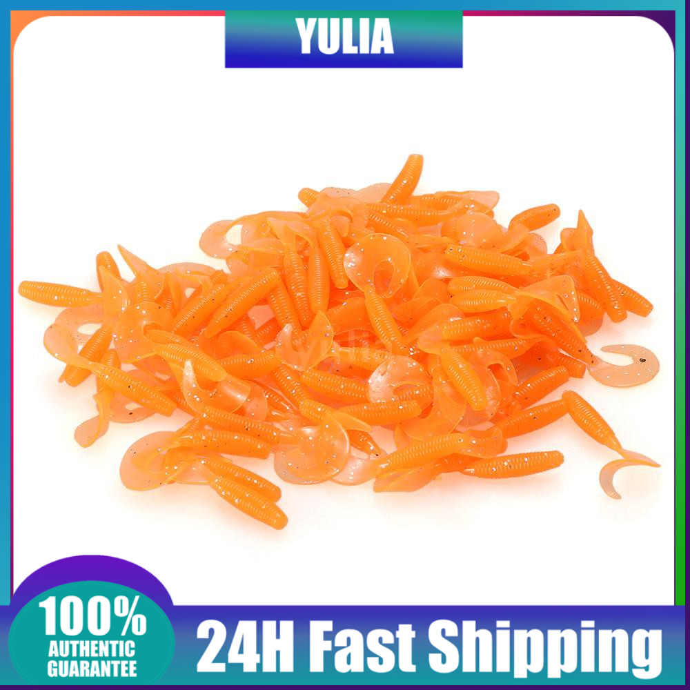 Set 100 mồi trùng giả câu cá mềm mại 4cm