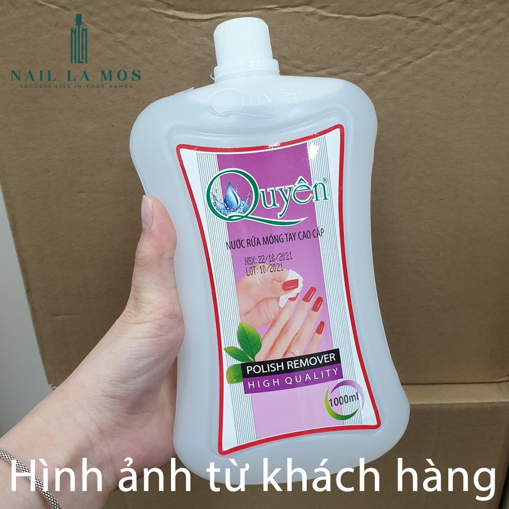 Nước rửa móng tay aceton Quyên chính hãng - Nước rửa axeton loại tốt tẩy mạnh, sạch nhanh, mùi dễ chịu (500ml và 1000ml)