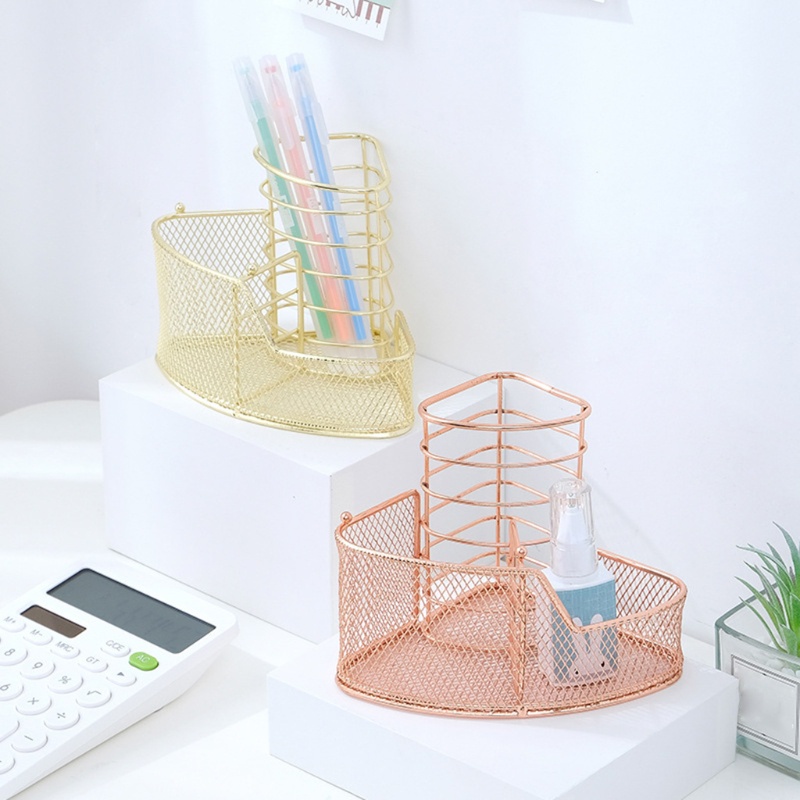 Giá Đỡ Bút Lưới Vàng Hồng Tinh Tế Sành Điệu Để Bàn Hoặc Điện Thoại Lý Tưởng Cho Văn Phòng S