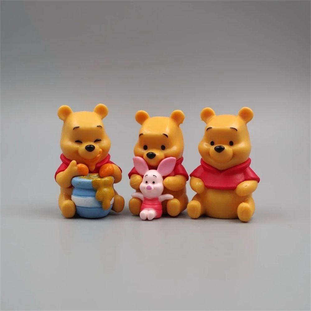 Set 10 Mô Hình Nhân Vật Hoạt Hình Winnie The Pooh Trang Trí Bánh Kem