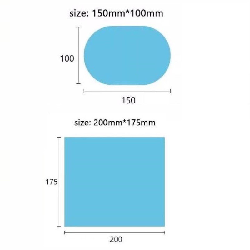 Bộ 4 miếng dán chống bám nước mưa, 2 miếng dán kính (200*175mm), 2 miếng dán gương chiếu hậu (145*100mm)