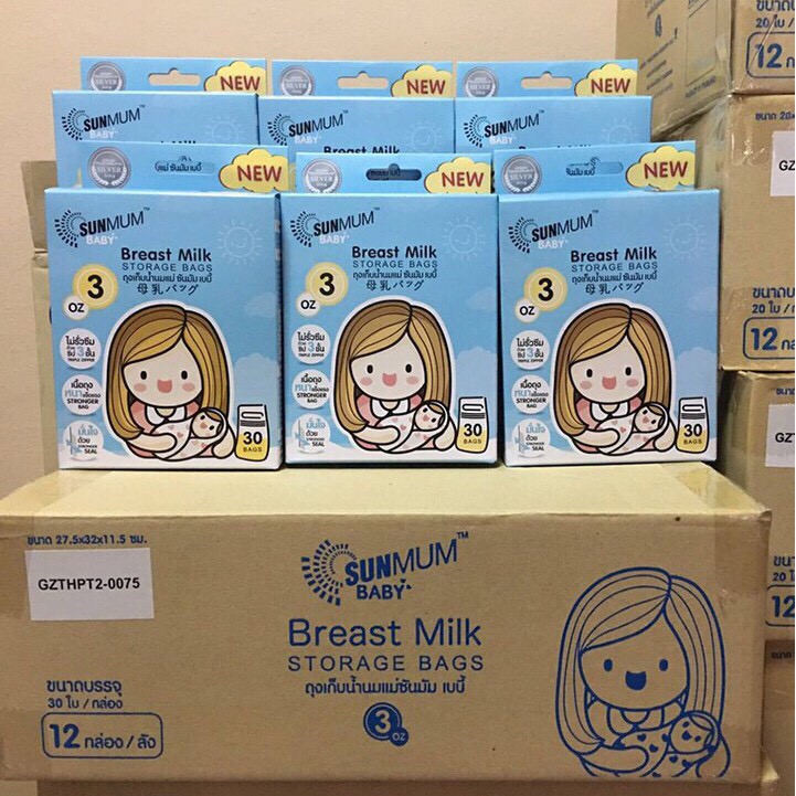 Hộp túi trữ sữa sunmum 100ml 30 cái CHÍNH HÃNG