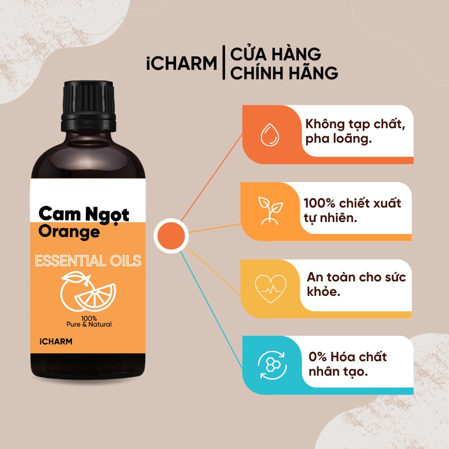 Tinh dầu cam ngọt 100ml [Orange Essential Oil], nguyên chất 100%, không tạp chất, không pha loãng