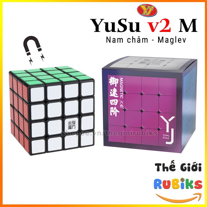 Rubik YJ YuSu v2 M 4x4 Magnetic 4x4x4 Có Nam Châm YongJun YuSu V2M