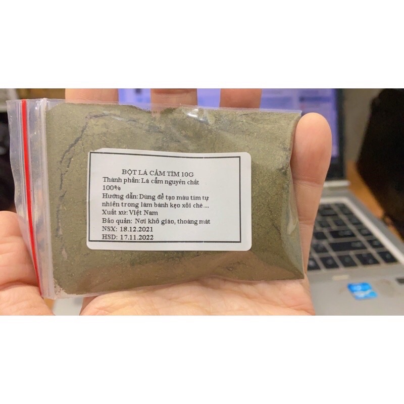 Bột lá cẩm tím tạo màu tự nhiên gói 10g
