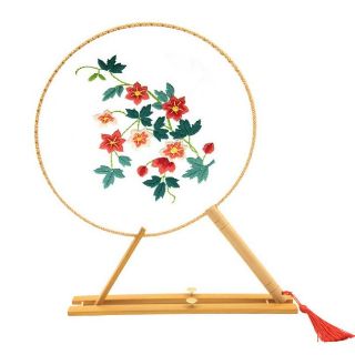 Set 3 Quạt lụa luyện tập thêu sang trọng, quý phái
